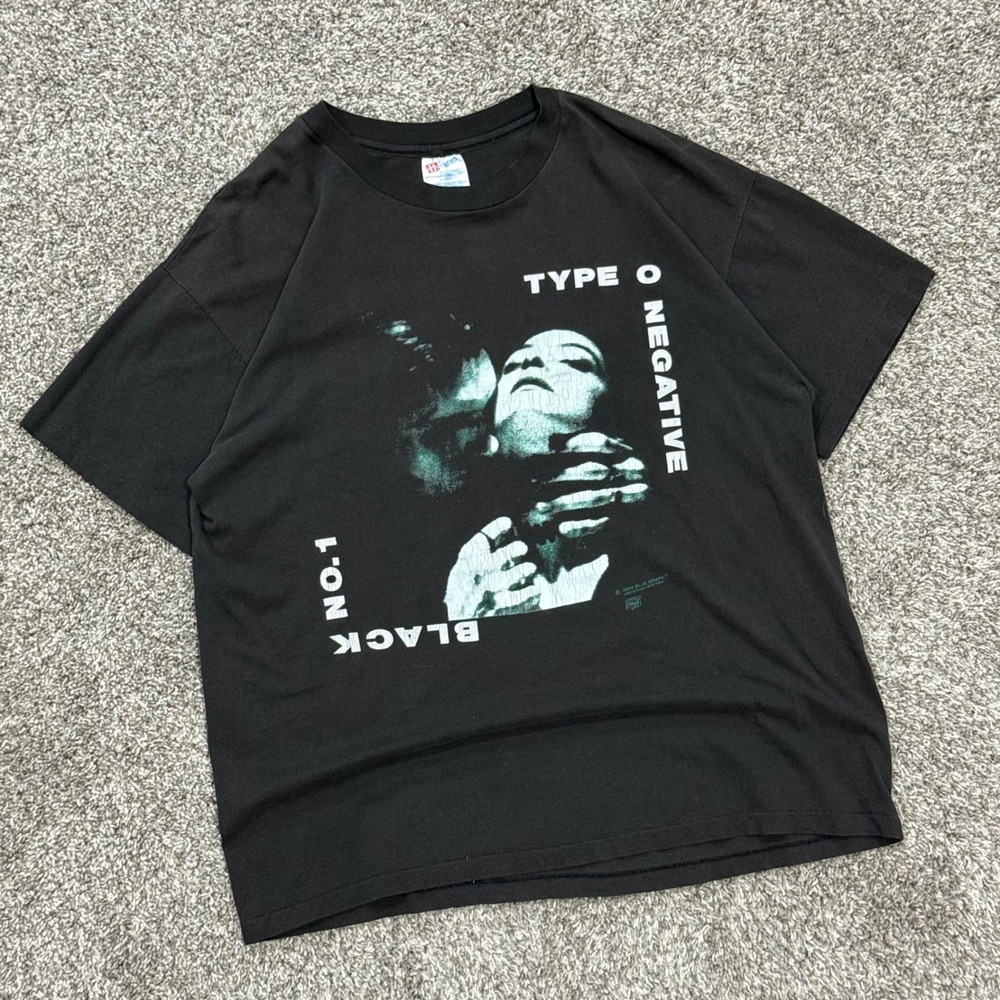 Vintage 1994 Type O Negative Black No. 1 T-Shirt Hanes XL Single Stitch Metal